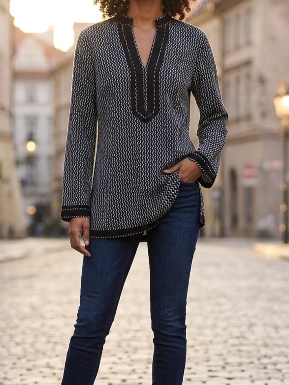 Dalia Zigzag Tunic